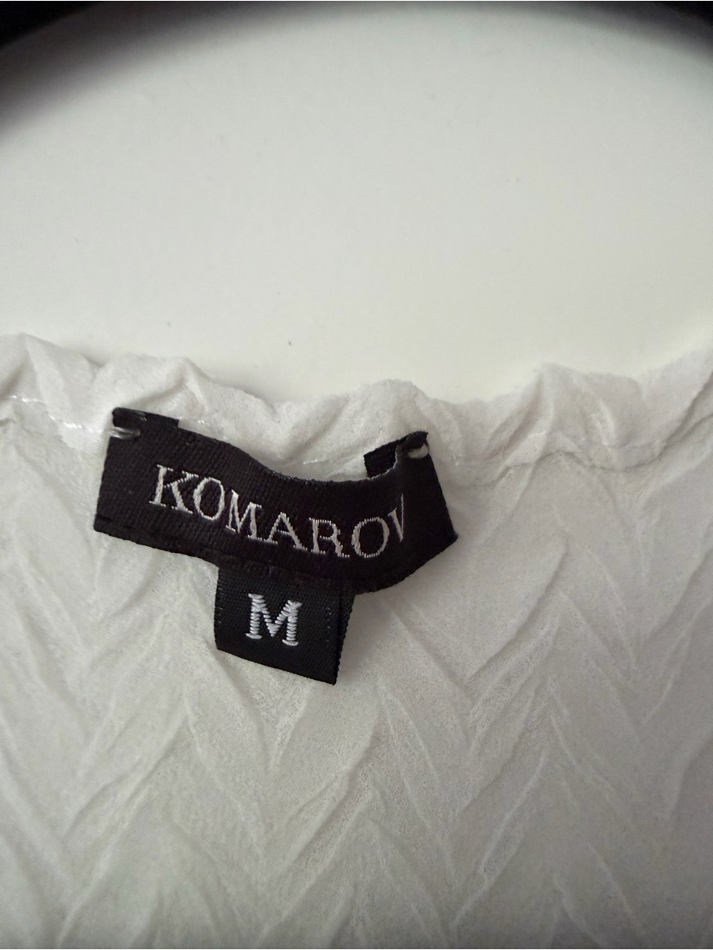 Komarov White Textured Sheer, Lightweight Jacket Size M - Picture 6 of 8